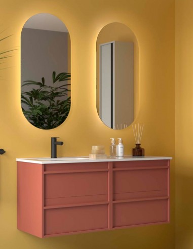 Mueble baño 120 cm lavabo desplazado red