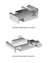 Mampara fija y corredera cromo + lateral fijo detalle liberador