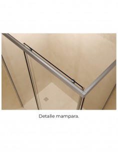 Mampara fija y corredera níquel + lateral fijo - Stylo de SBX Mamparas Imex 2
