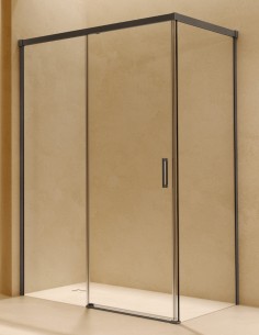 Mampara fija y corredera BGM + lateral fijo Stylo de SBX Mamparas Imex