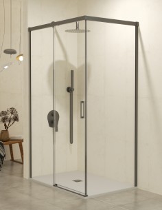 Mampara fija y corredera BGM + lateral fijo Stylo de SBX Mamparas Imex 2