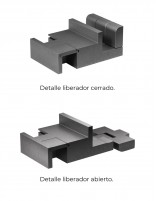 Mampara fija y corredera BGM + lateral fijo pinzas inferiores