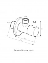 Llave de paso negra croquis
