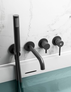 Grifo empotrado bañera negro modelo Sirio de GME