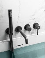 Grifo empotrado bañera negro modelo Sirio de GME