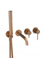 Grifo empotrado bañera cobre