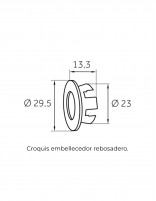 Embellecedor rebosadero negro croquis