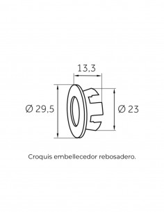 Embellecedor rebosadero cobre - GME 2