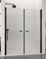 Mampara negro mate 2 hojas abatibles - SONY de Bathplus