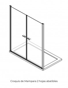 Mampara negro mate 2 hojas abatibles - SONY de Bathplus 2
