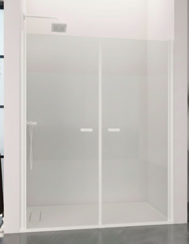 Mampara blanco mate 2 hojas abatibles - SONY de Bathplus