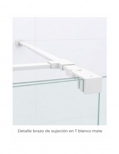 Mampara de ducha angular blanco mate - LIFE de Bathplus 2