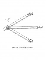 Mampara de ducha acero inoxidable blanco + lateral fijo croquis pinza
