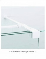 Mampara de ducha acero inoxidable blanco + lateral fijo LIFE de Bathplus