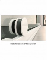 Mampara de ducha acero inoxidable blanco + lateral fijo LIFE de Bathplus