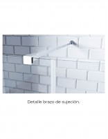 Mampara de ducha dos fijos detalle pinzas