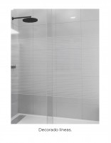 Mampara de ducha dos fijos líneas