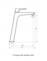 Grifo alto acabado níquel cepillado para lavabo - Marriot de GME