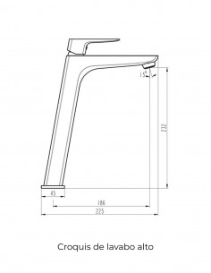 Grifo alto acabado cobre para lavabo - Marriot de GME 2