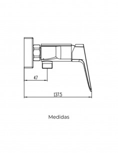 Grifería en latón cobre para ducha - Marriot de GME 2