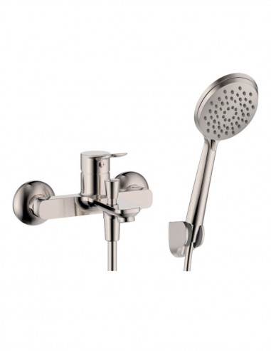 Kit grifería para bañera níquel cepillado - Rhio de GME