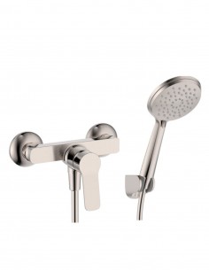 Kit grifería níquel cepillado para ducha - Rhio de GME