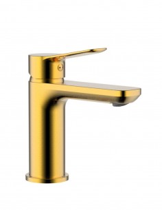 Grifería oro cepillado para lavabo bajo - Rhio de GME
