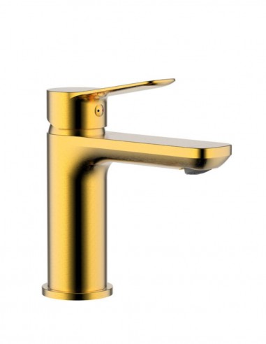 Grifería oro cepillado para lavabo bajo - Rhio de GME