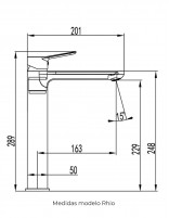 Grifería para lavabo alto oro cepillado - Rhio de GME