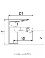 Grifería para bidé titanio - Rhio de GME