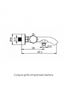 Grifo monomando para bañera cobre - CLIO de GME 2
