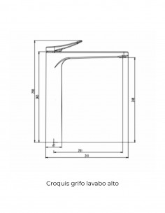 Grifo de lavabo alto negro - CLIO de GME 2