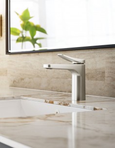 Grifo de lavabo níquel cepillado - CLIO de GME 2