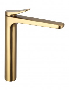 Grifo de lavabo alto oro cepillado - CLIO de GME