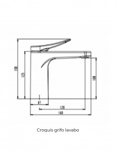 Grifo de lavabo titanio - CLIO de GME 2