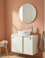 Mueble baño puertas correderas blanco