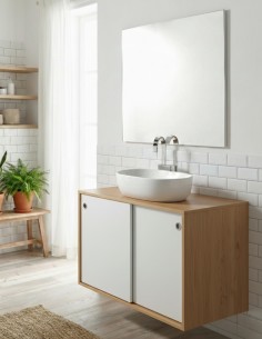 Mueble baño puertas correderas - NEXT a medida + lavabo de Socimobel