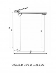 Grifo de lavabo alto cobre - LAZIO de GME 2