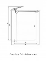 Grifo de lavabo alto cobre - LAZIO de GME