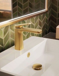 Grifo de lavabo oro cepillado - LAZIO de GME 2