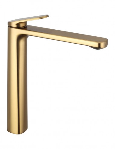 Grifo de lavabo alto oro cepillado - LAZIO de GME