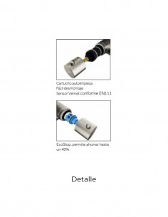 Ducha telescópica termostática titanio - Round élite de GME 2