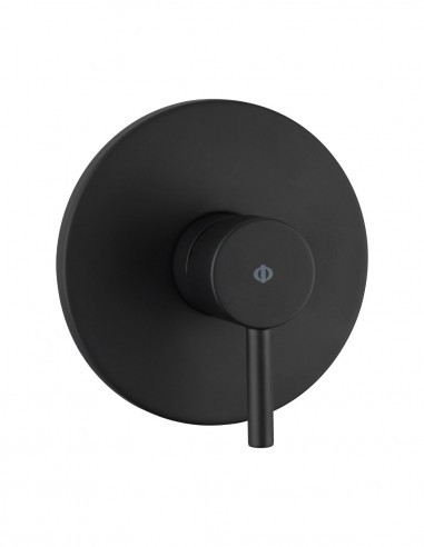 Maneta empotrable negro mate - Sirio 1 función de GME