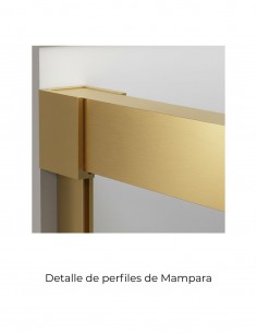 Mampara corredera para bañera - frontal oro cepillado Yaiza de Becrisa 2