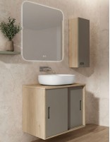 Mueble de baño con puertas correderas charlestón - tortora