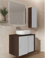 Mueble baño con puertas correderas hugo blanco