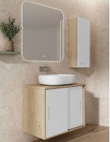 Mueble baño con puertas correderas - GAUDÍ a medida + lavabo de Socimobel