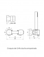 Conjunto empotrable cromo - Versátil de GME