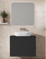 Conjunto de baño con puertas negro