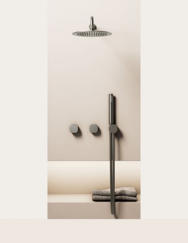 Conjunto empotrable titanio - Versátil de GME